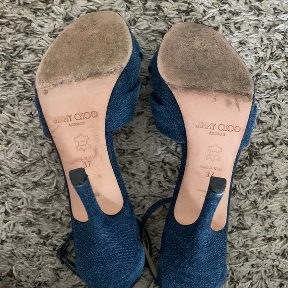 Jimmy Choo Denim Heels - Picture 5 of 7